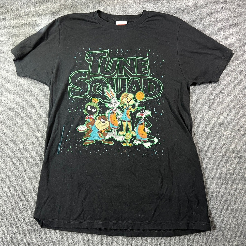 Junk Food Space Jam Tune Squad Graphic T-Shirt Mens Large Black Looney Tunes